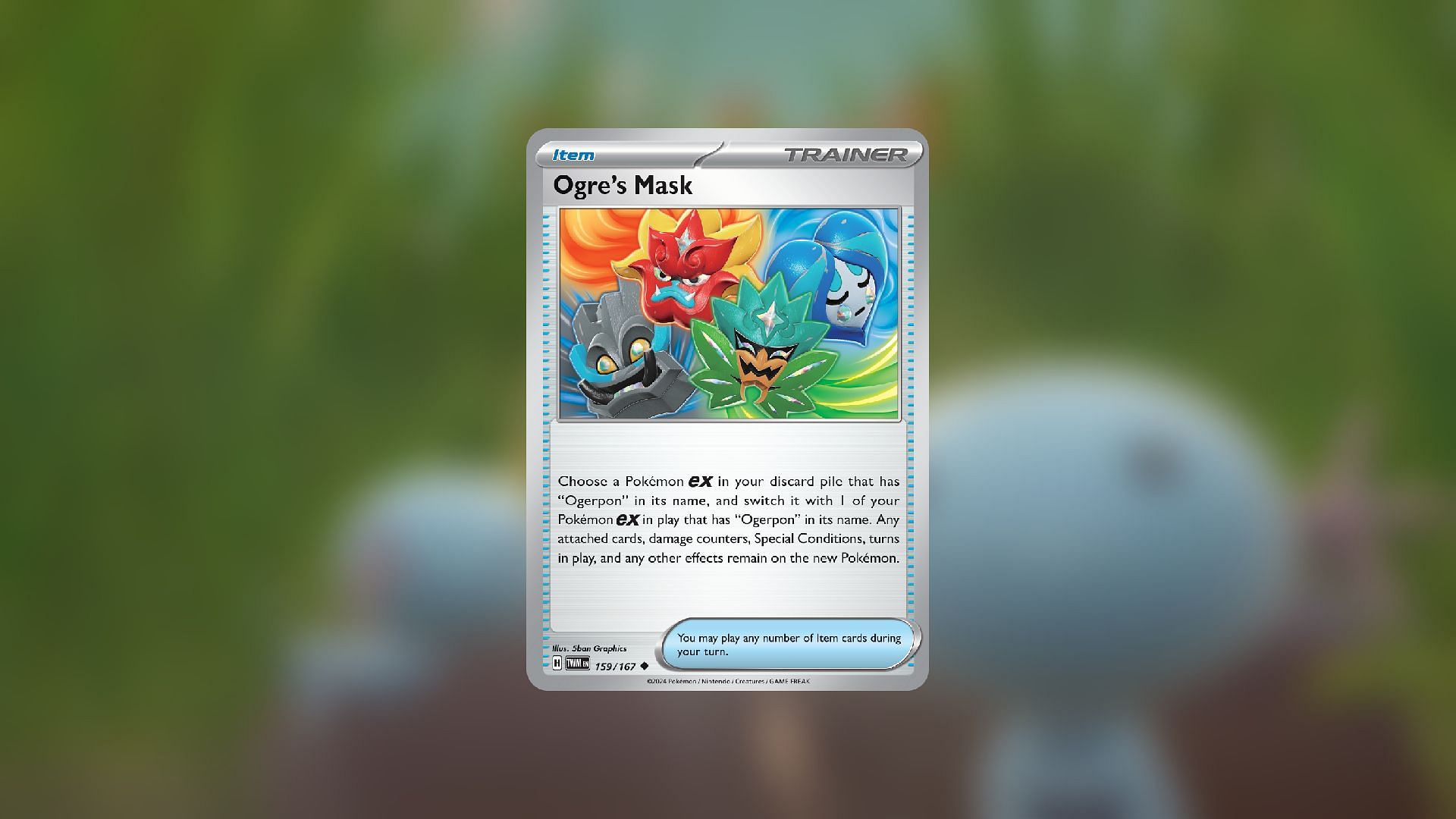 This card allows players to switch between forms of Ogerpon in the Pokemon TCG as they see fit (Image via The Pokemon Company)