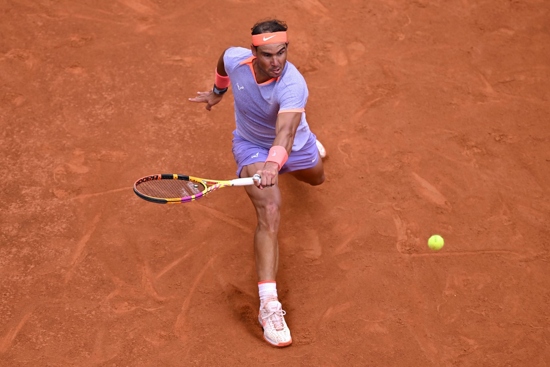 Rafael Nadal at the Italian Open 2024.
