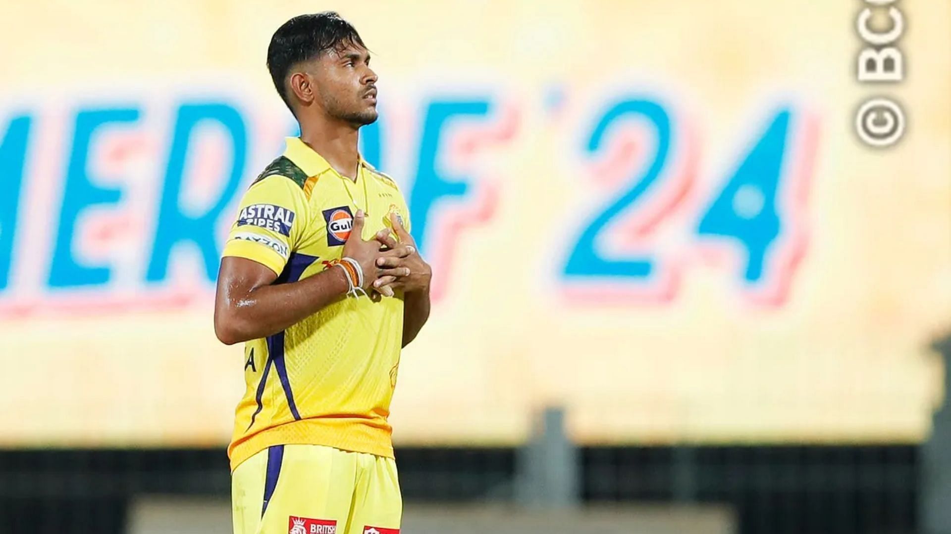 Matheesha Pathirana in action for CSk against LSG in IPL 2024