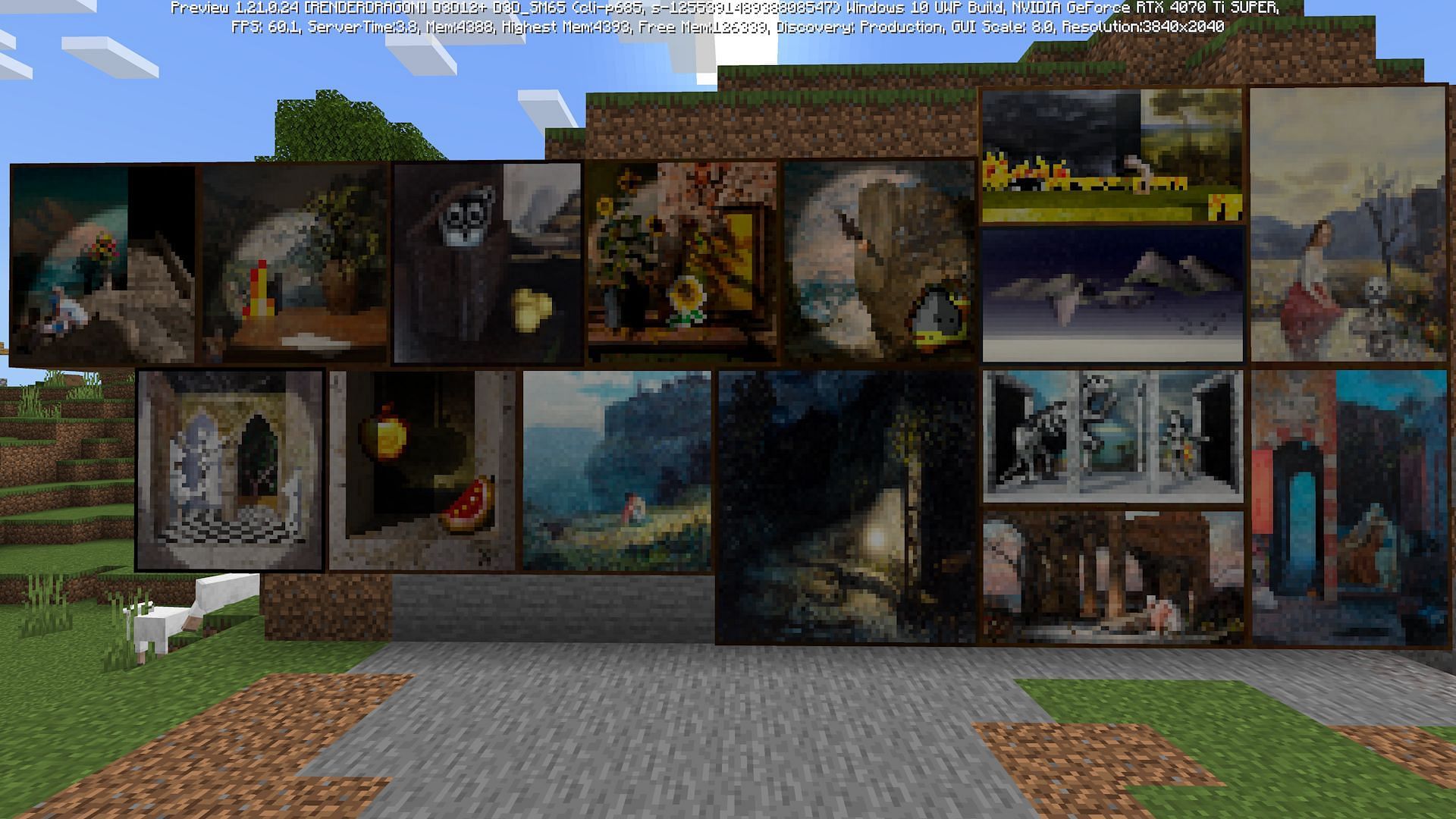 These paintings will make decorating any Minecraft survival base easier (Image via Mojang)
