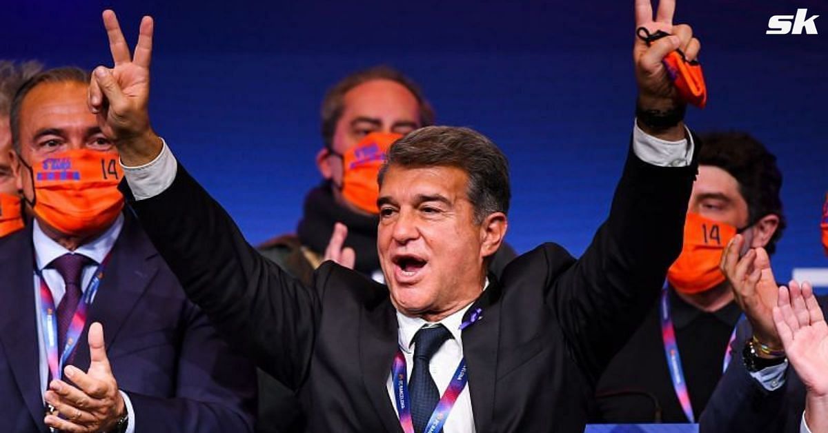 Joan Laporta and other members of the Barcelona board (image via Getty)