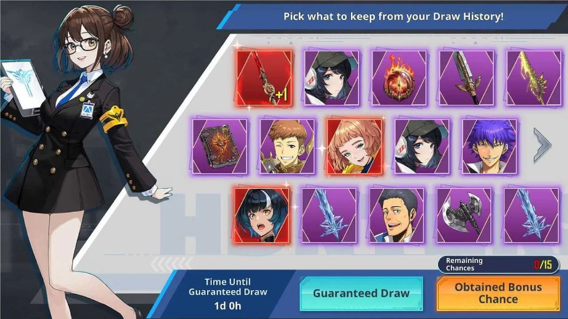 There is a two-day countdown (image does not reflect the beginning of it) within which you must complete all your draws to get the Guaranteed Draw (Image via Netmarble)