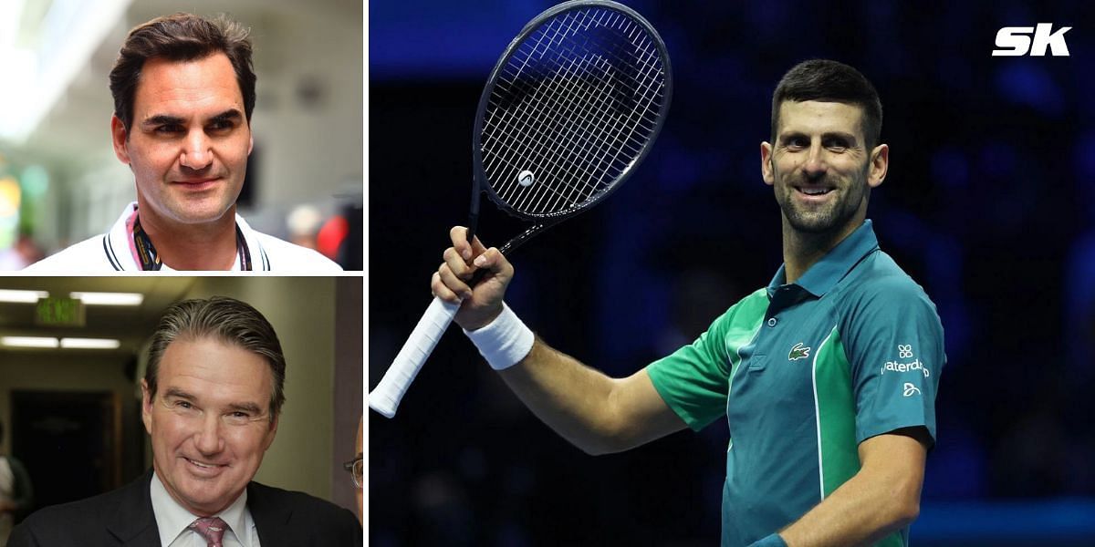 Roger Federer (Top Left), Jimmy Connors (Bottom Left), Novak Djokovic (Right) (Source: Getty Images)