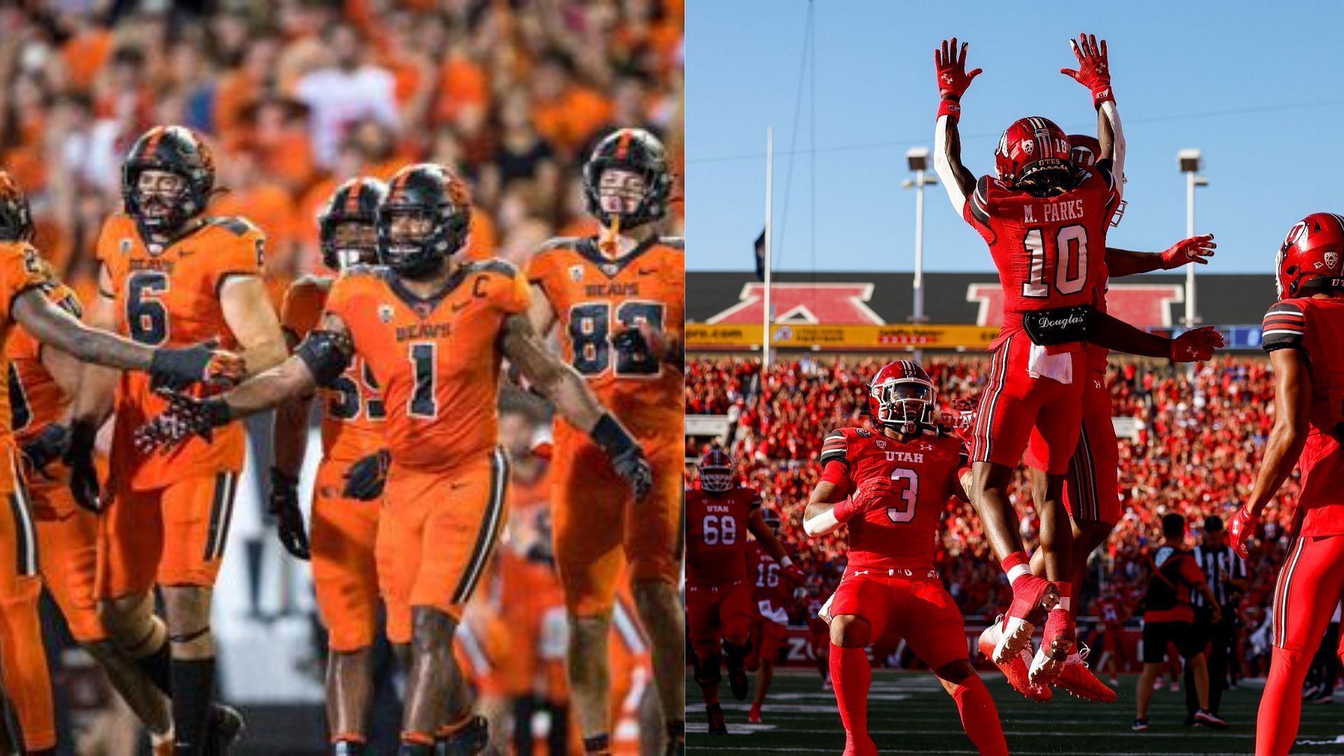 Pictures via Utah and Oregon State Athletics