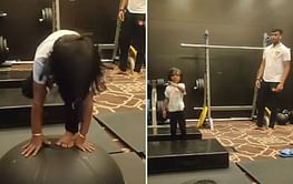 [Watch] "Nattu has a new gym buddy" - T Natarajan's daughter joins him for IPL 2024 training session