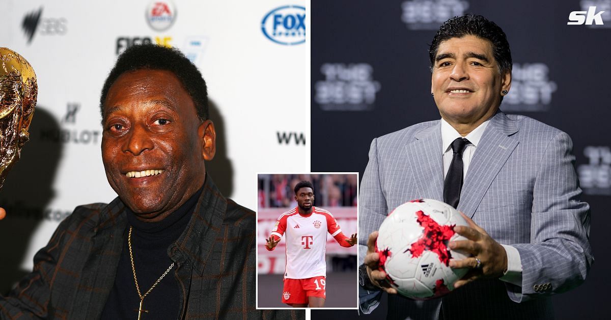 Alphonso Davies chooses between Pele and Diego Maradona