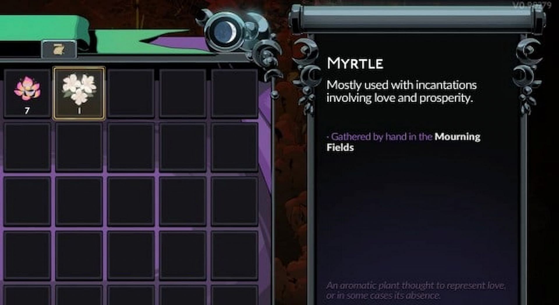 You can collect Myrtle in the Fields of Mourning (Image via Supergiant Games)