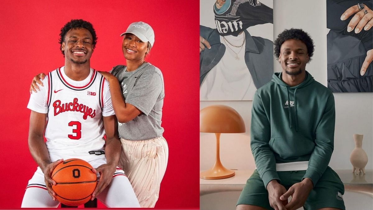 Bronny James and mother, Savannah James