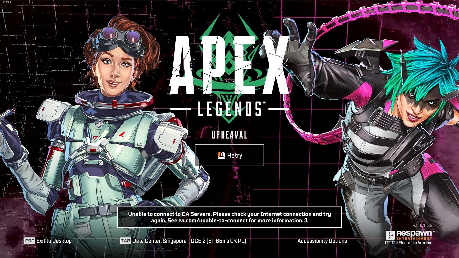 Apex Legends Connection Failed (Image via EA)