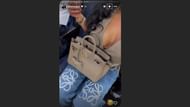 Alisah Chanel's story where she is flaunting her Hermes Bag