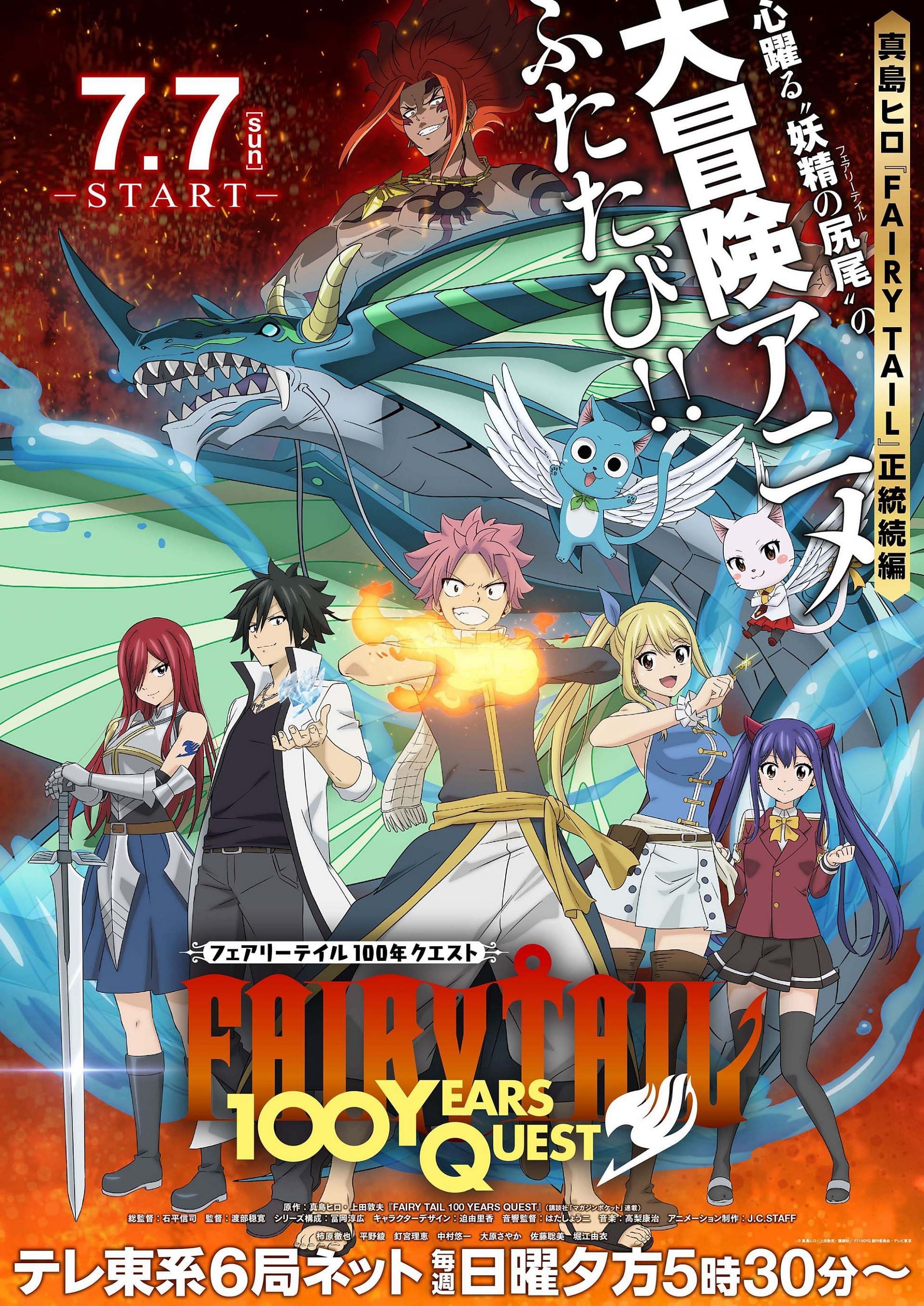 The main visual for Fairy Tail: 100 Years Quest anime (Image via J.C.Staff)