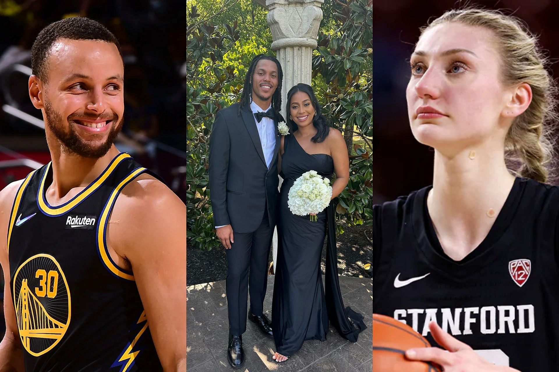 Sydel Curry and Damion Lee married in 2018. (Image via Instagram, Sydell Curry, NBA.com)