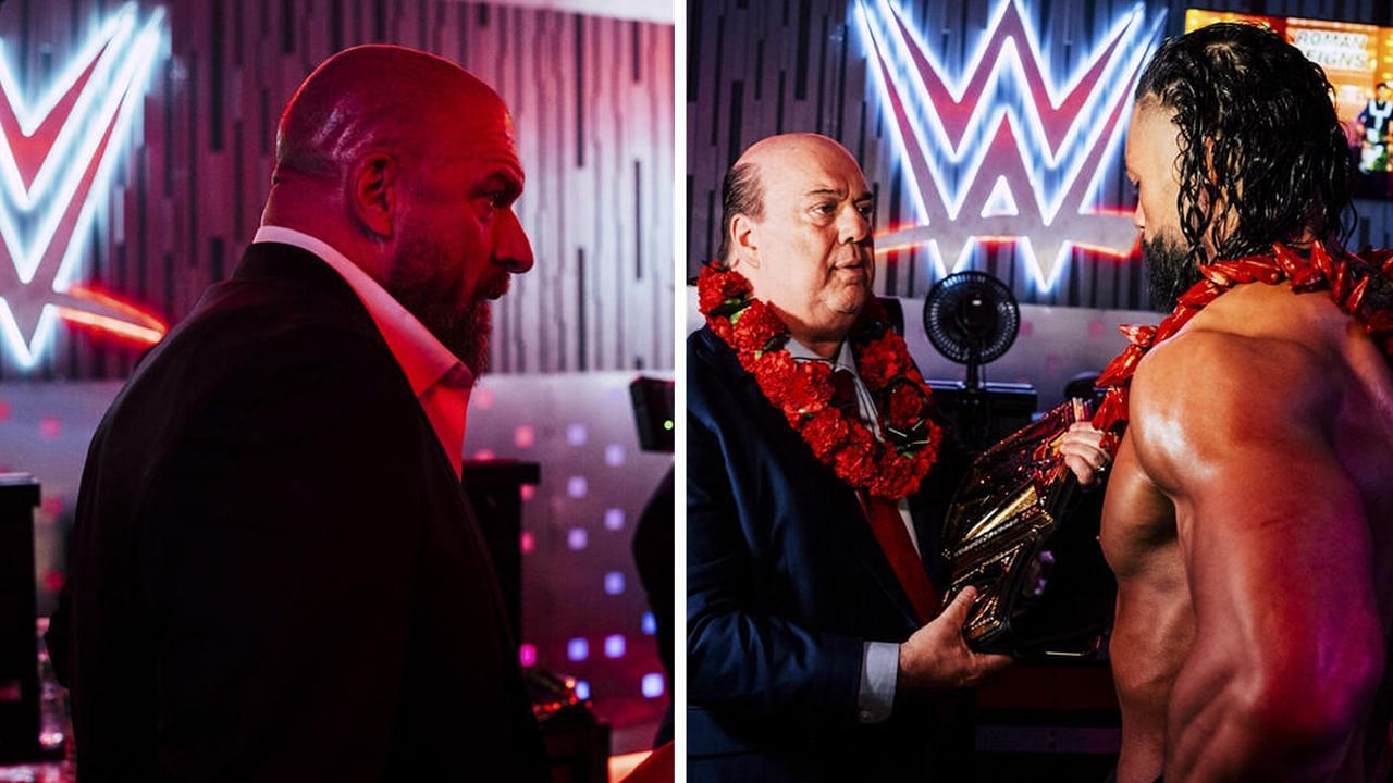 Triple H, Heyman, and Reigns (via WWE