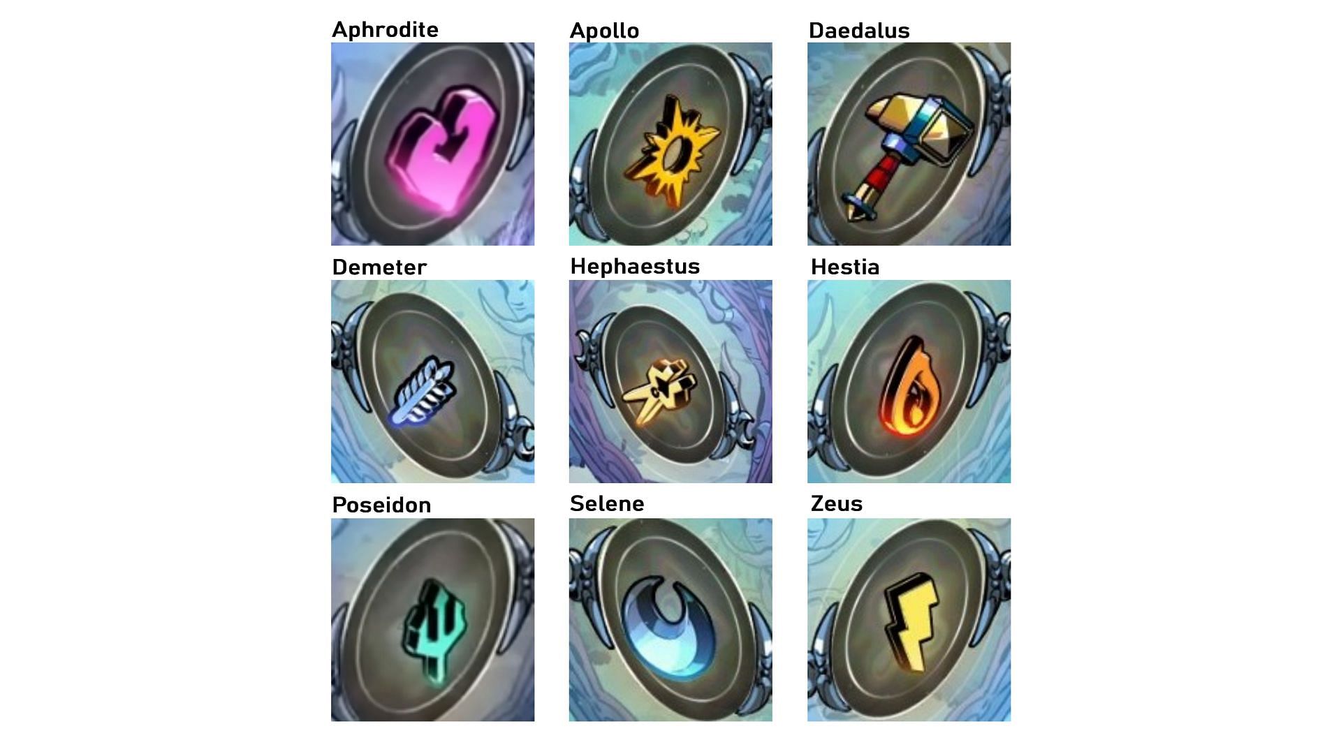 All boons symbols (Image via Supergiant Games)