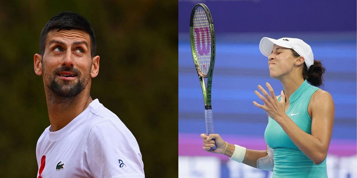 Novak Djokovic (L) and Madison Keys (R)