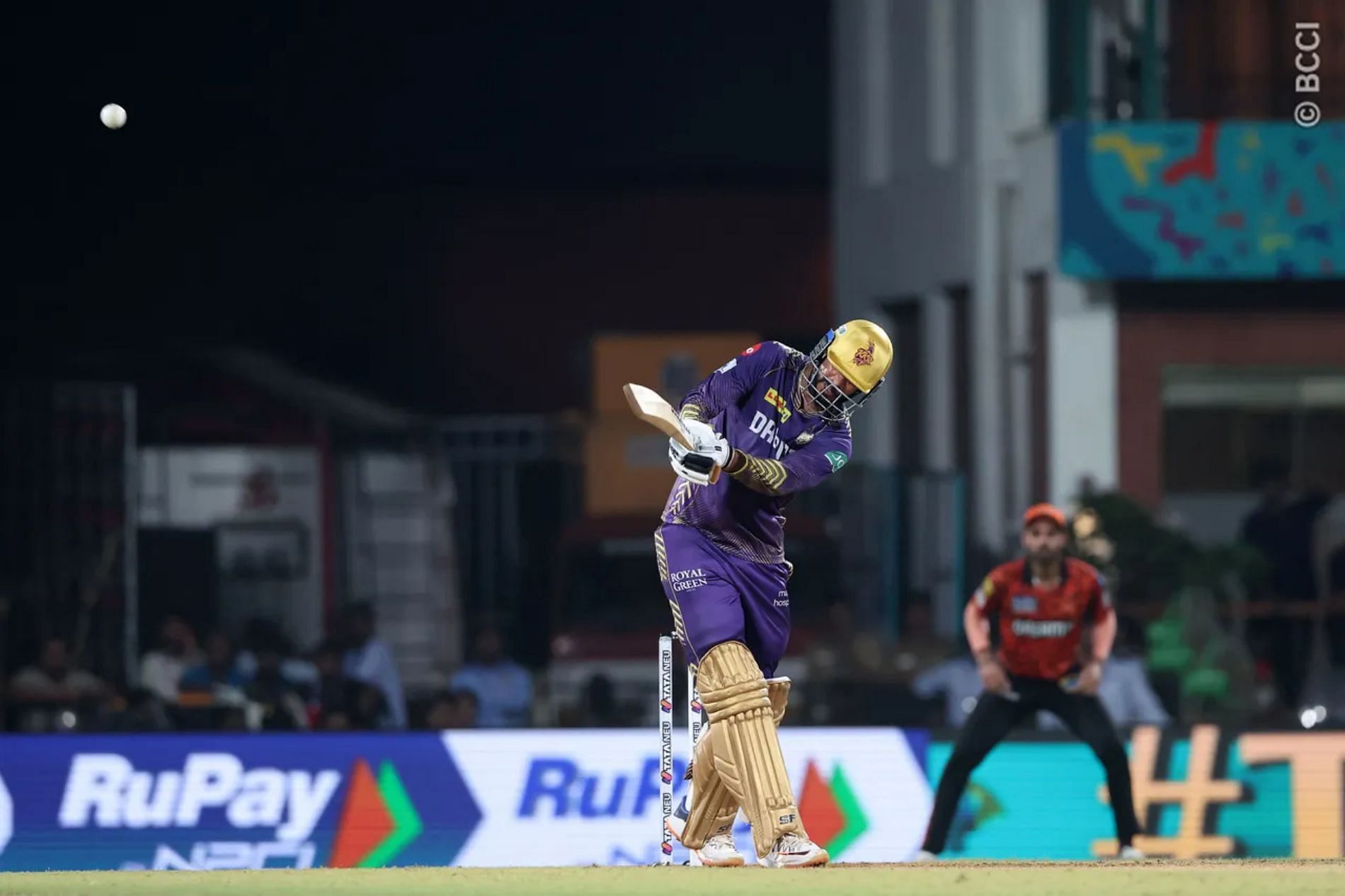 Venkatesh Iyer clubbed an unbeaten half-century. (Image Credit: BCCI/ iplt20.com)