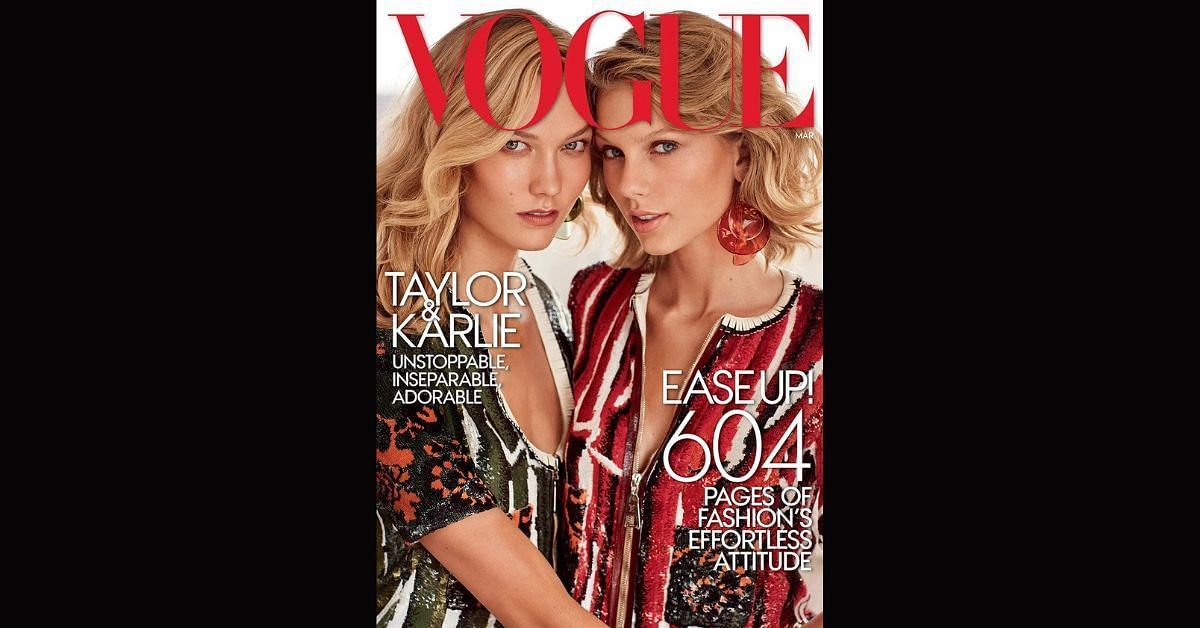 Taylor Swift and Karlie Kloss on Vogue&#039;s Cover (via Vogue)