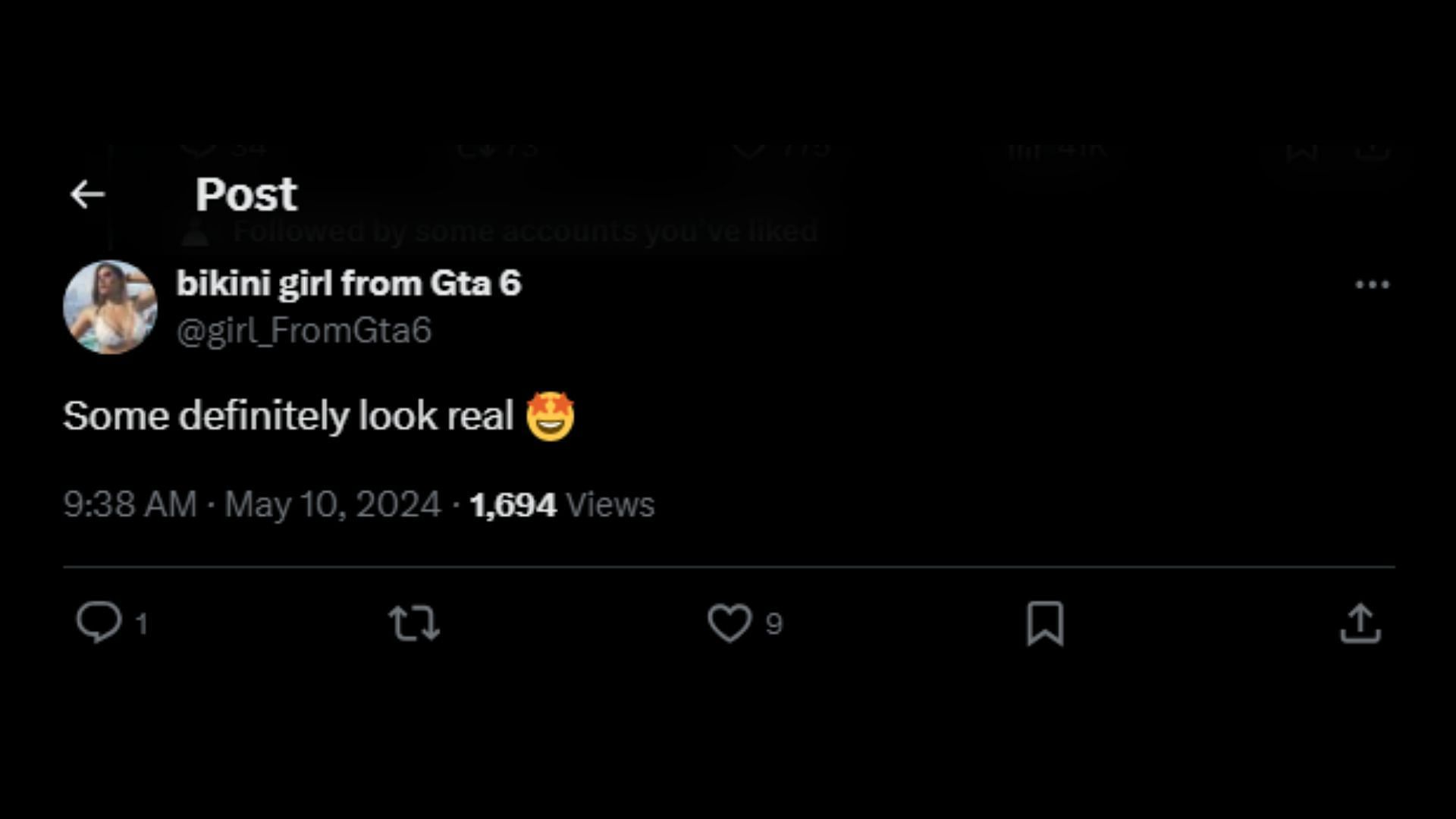 X user @girl_FromGta6&#039;s comment on the social media post in question (Image via X/@girl_FromGta6)