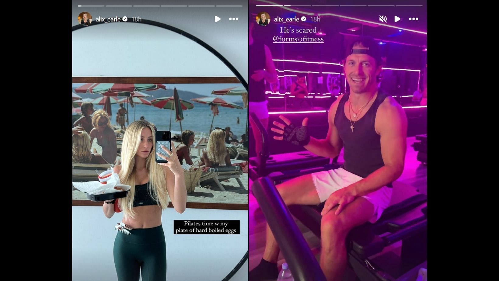 Braxton Berrios goes Pilates with Alix Earle