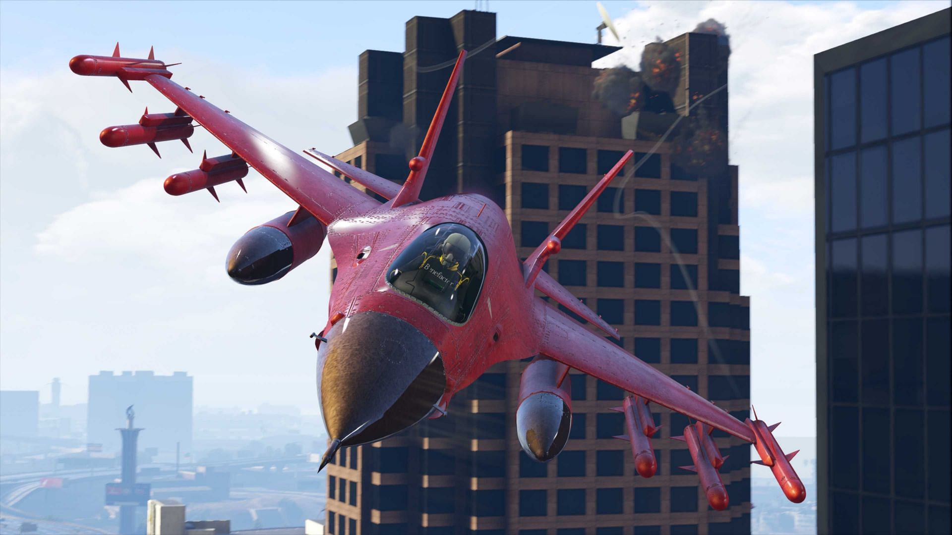 The P-996 LAZER in action (Image via Rockstar Games)