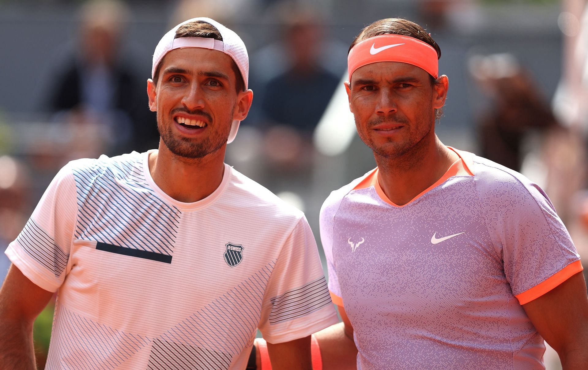 Pedro Cachin and Rafael Nadal at the 2024 Madrid Open