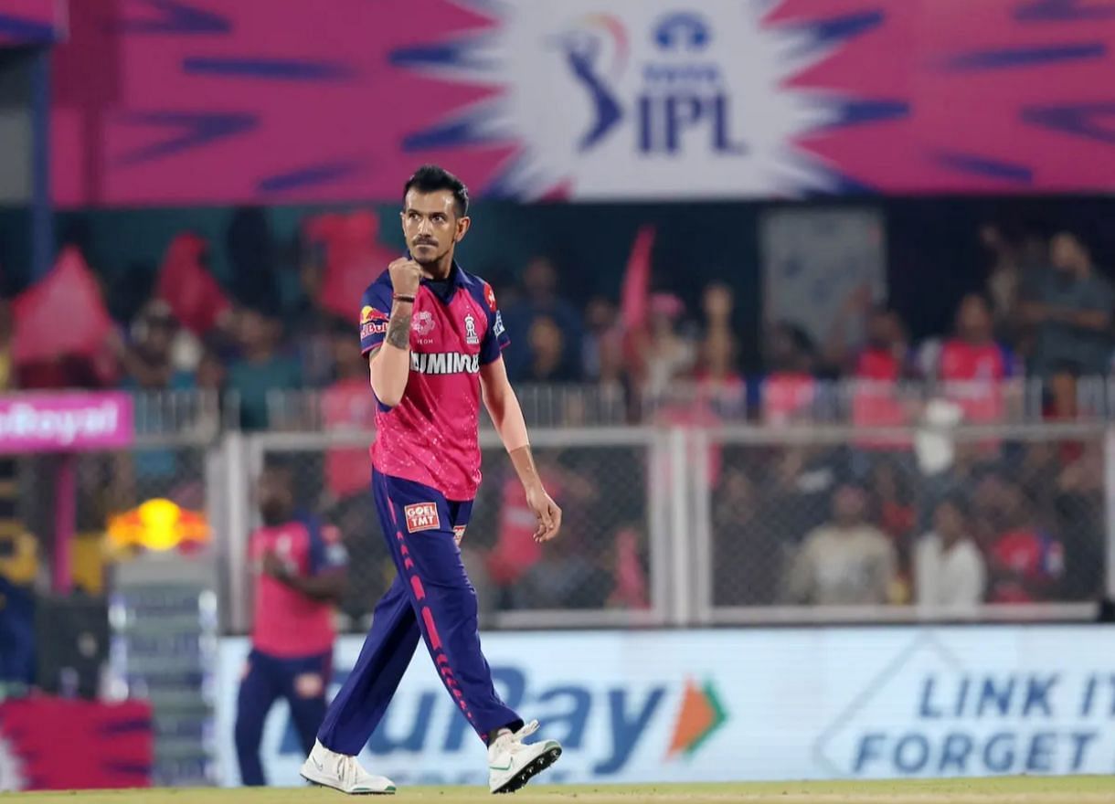 Yuzvendra Chahal celebrating for RR,[Image credit: IPLT20/BCCI]