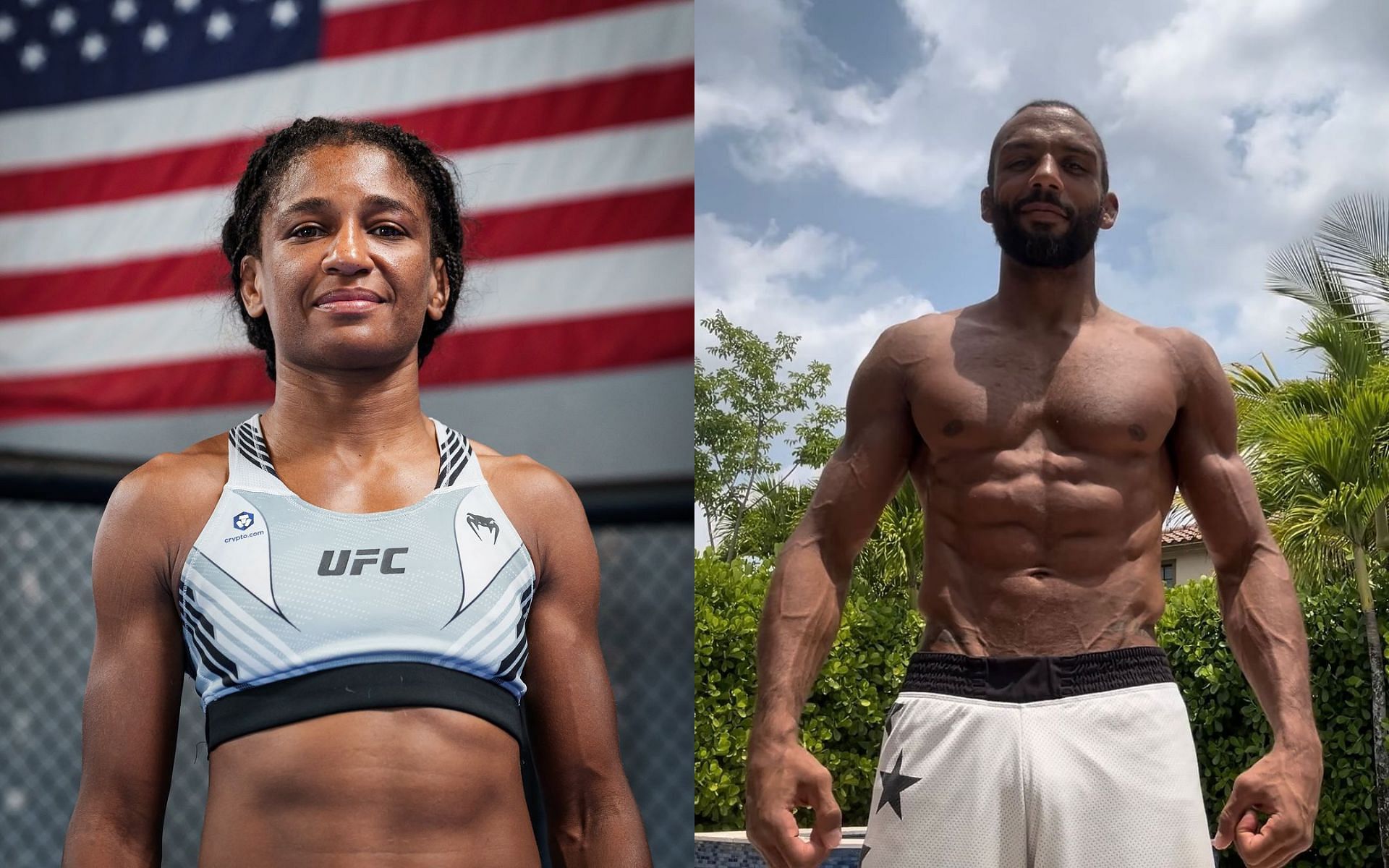 Edson Barboza (right), Angela Hill (left) with others get bonuses following their win at UFC Vegas 92 [Images courtesy: @angieoverkill and @edsonbarbozajr on Instagram]