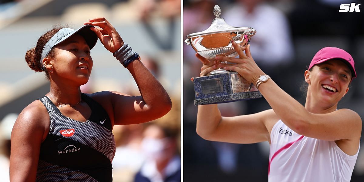 Naomi Osaka(L) and Iga Swiatek (Source: GETTY)