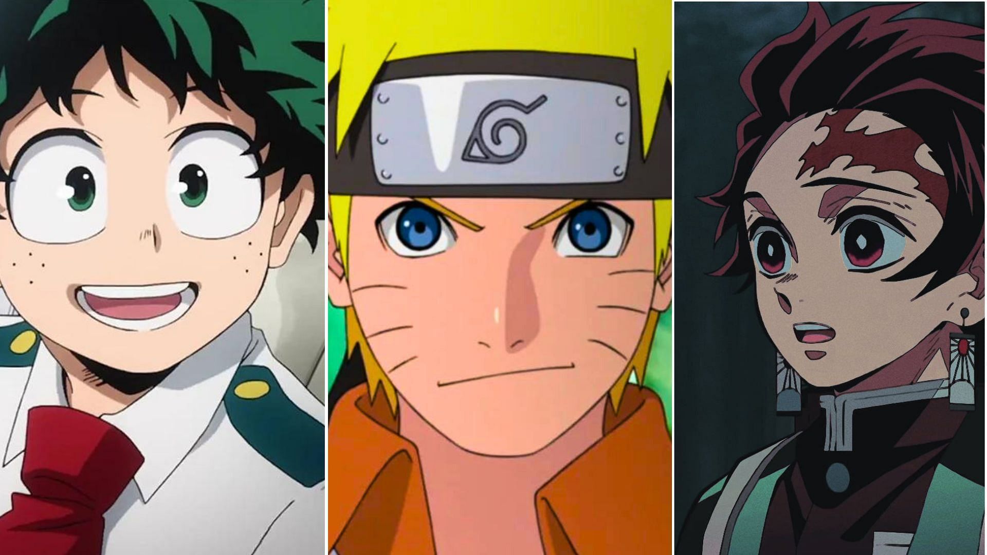 Izuku Midoriya, Naruto Uzumaki, Tanjiro Kamado