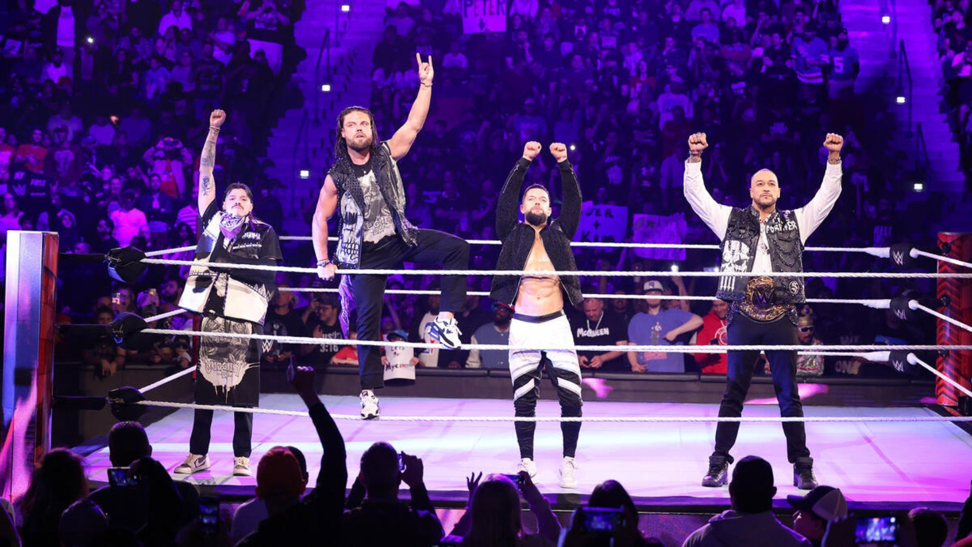 The Judgment Day consisting of Dominik Mysterio, JD McDonagh, Finn Balor, and Damian Priest