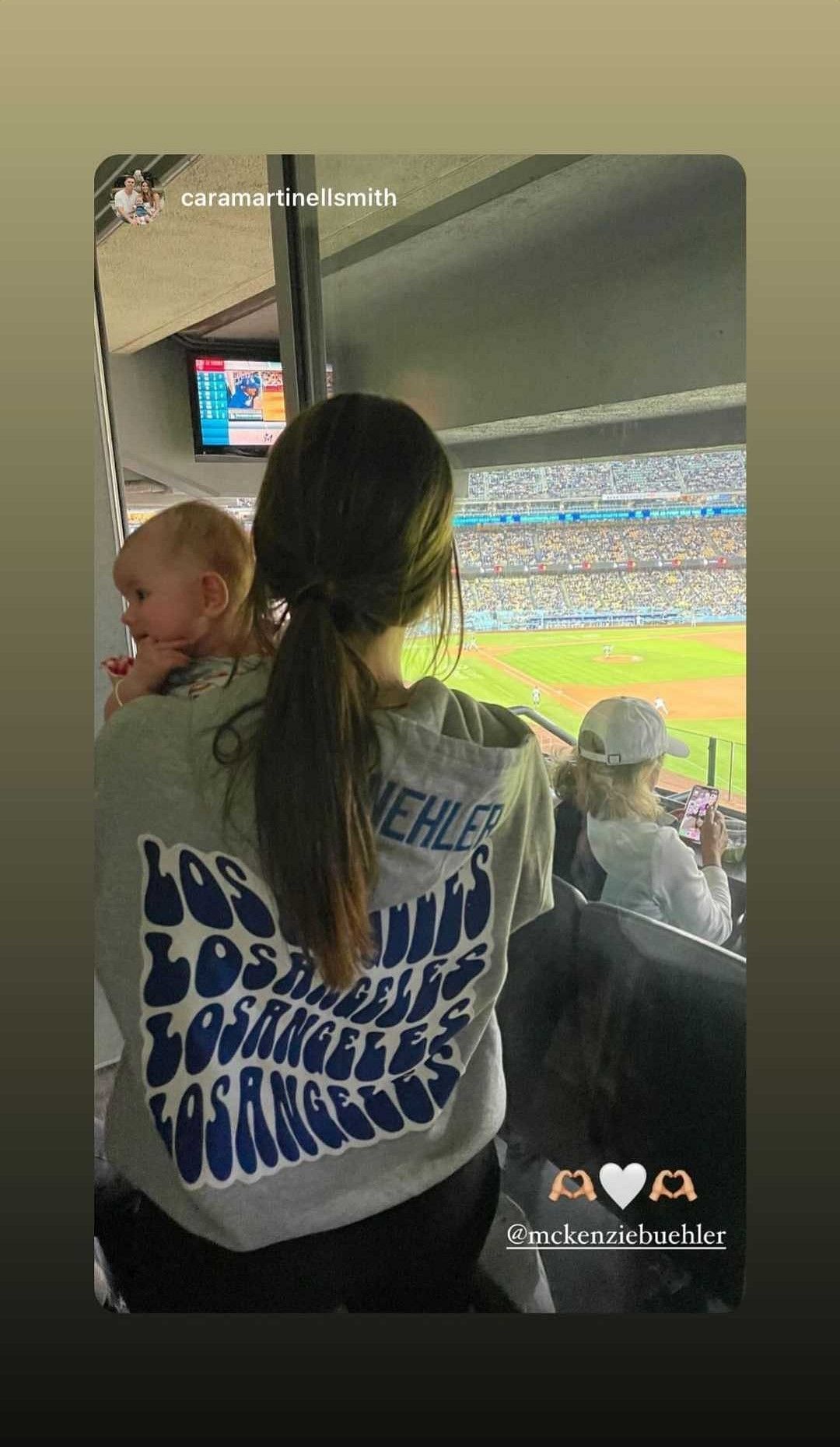 McKenzie Buehler at the Dodgers game