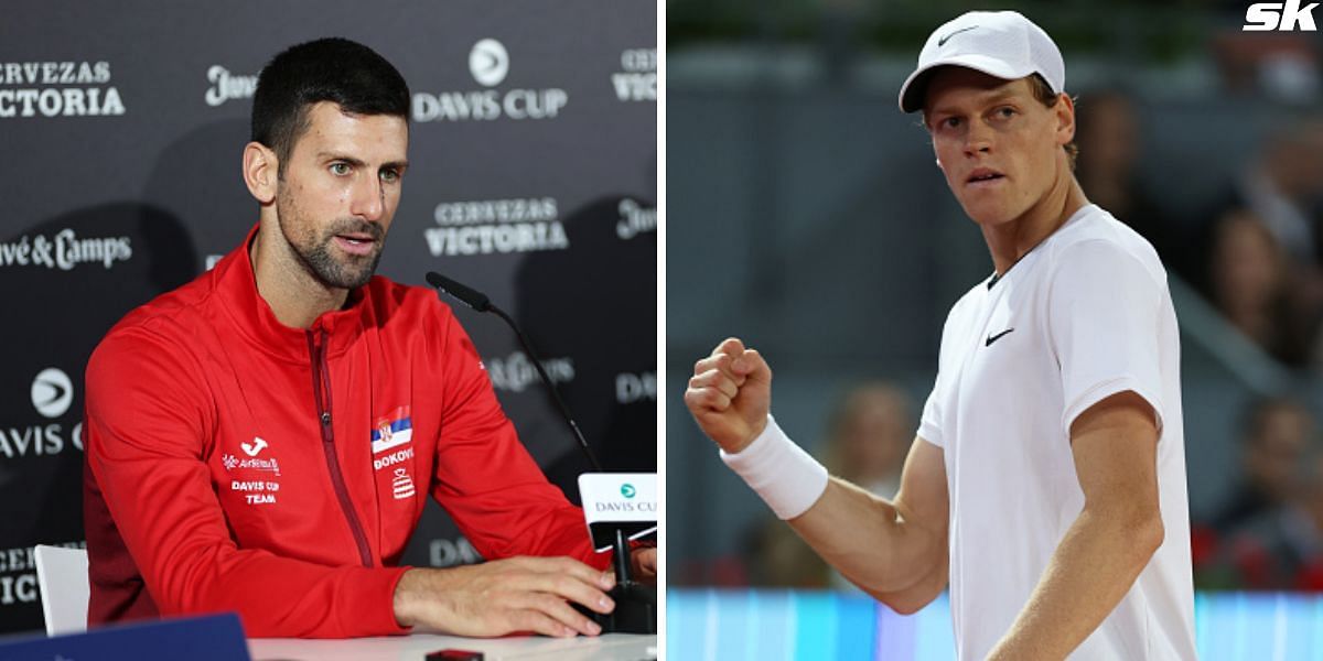 Novak Djokovic (L) and Jannik Sinner (R) [Source: Getty Images]