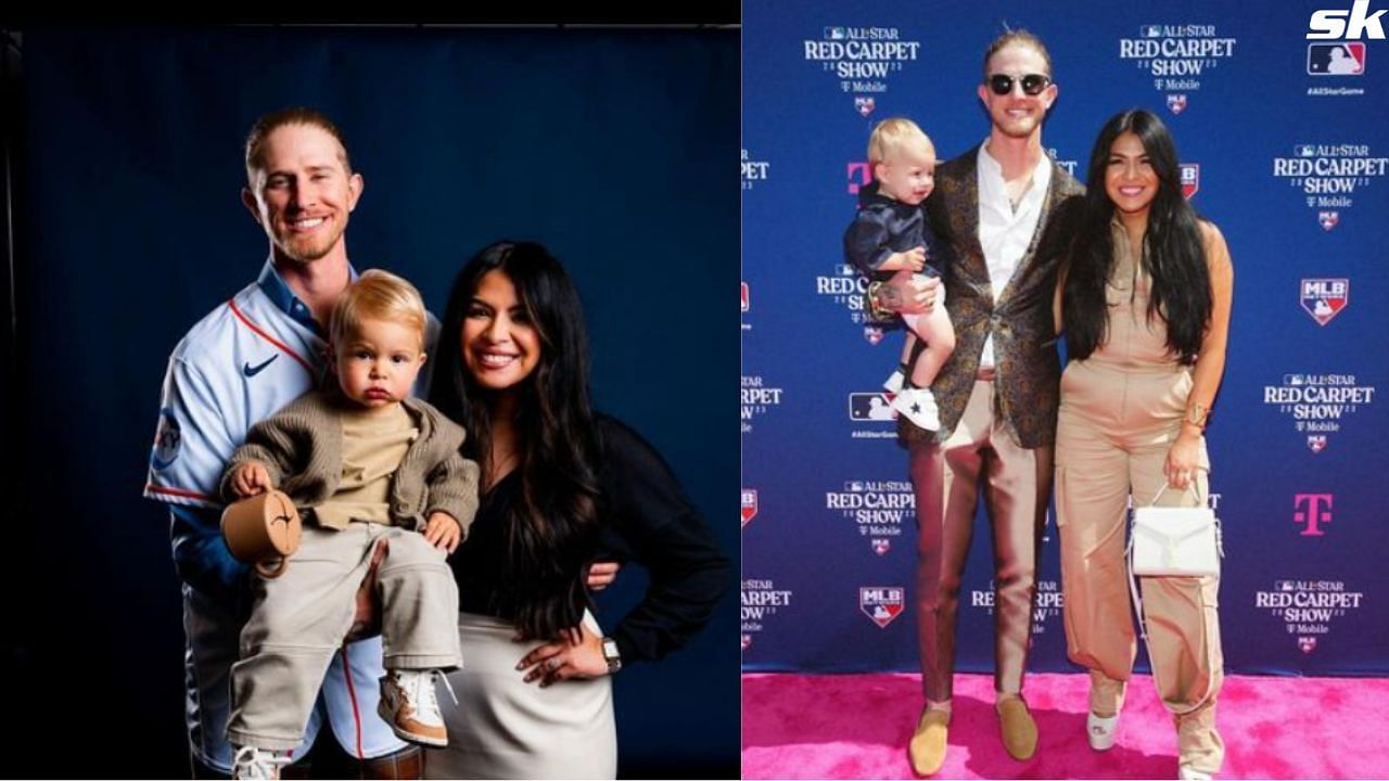 Josh Hader, son Lucas and wife Maria