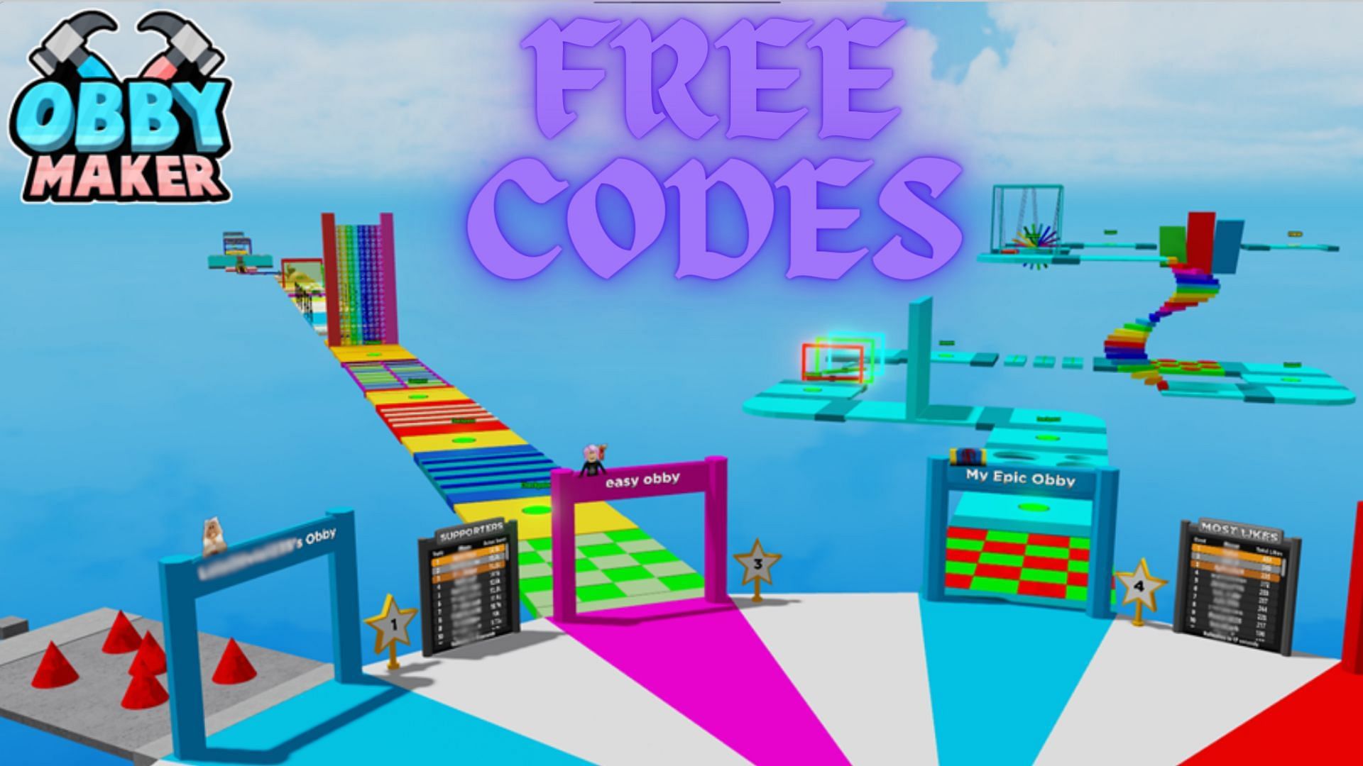 Free Active codes in Obby Maker (Image via Roblox || Sportskeeda)