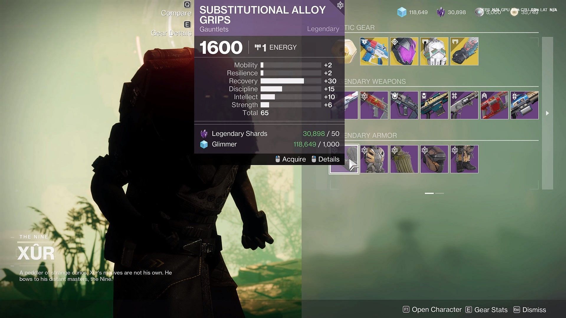 Hunter legendary armor this week (Image via Bungie) 