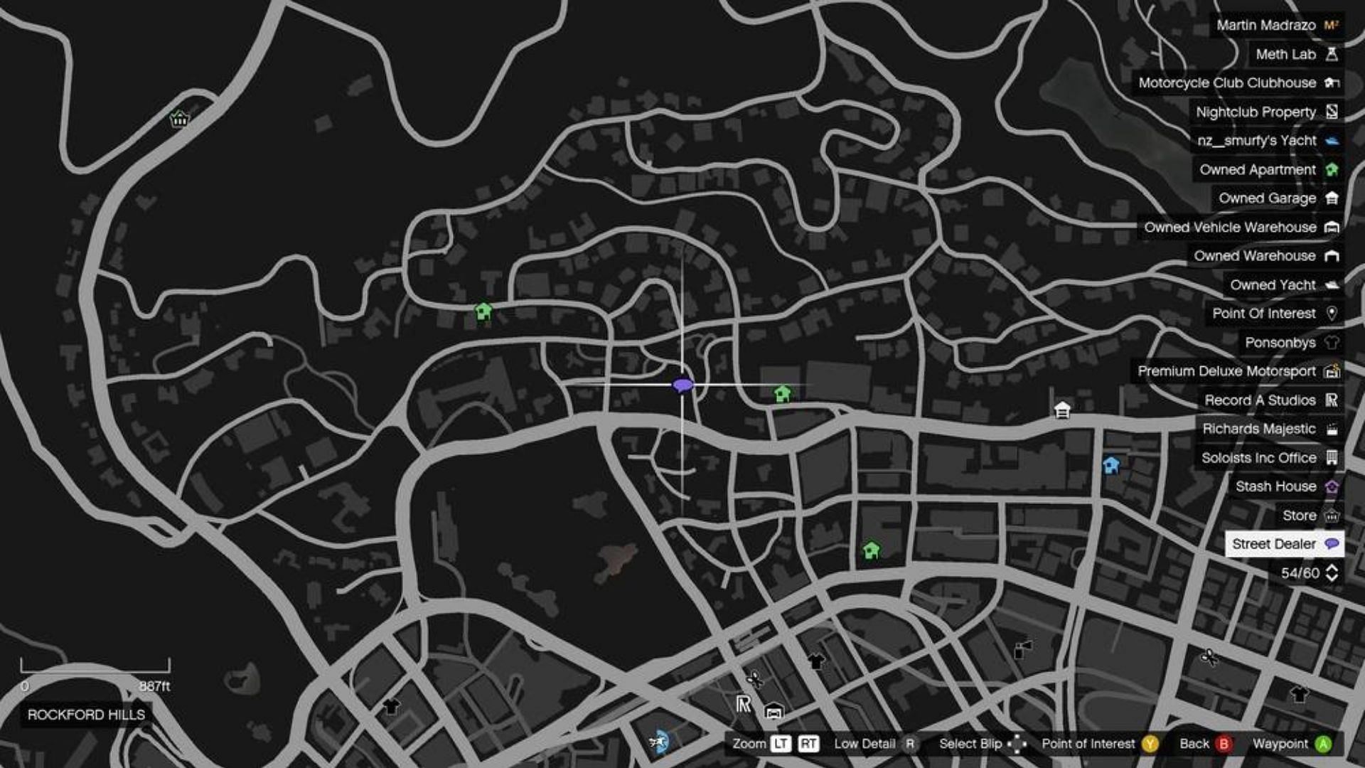 The exact coordinates of the second drug dealer on May 11, 2024 (Image via GTA-Wiki)