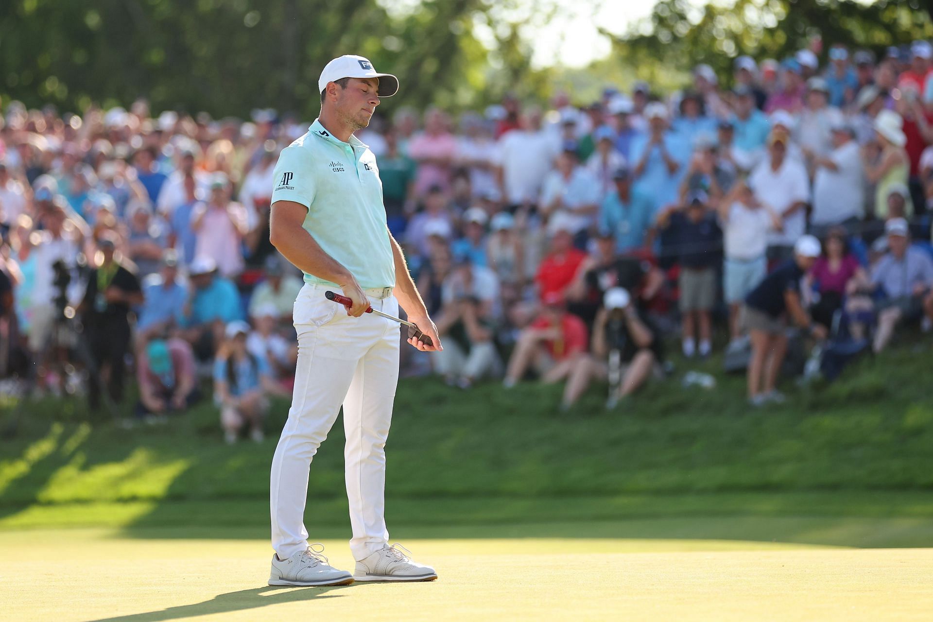 Viktor Hovland withdrew from the Charles Schwab Challenge in 2024