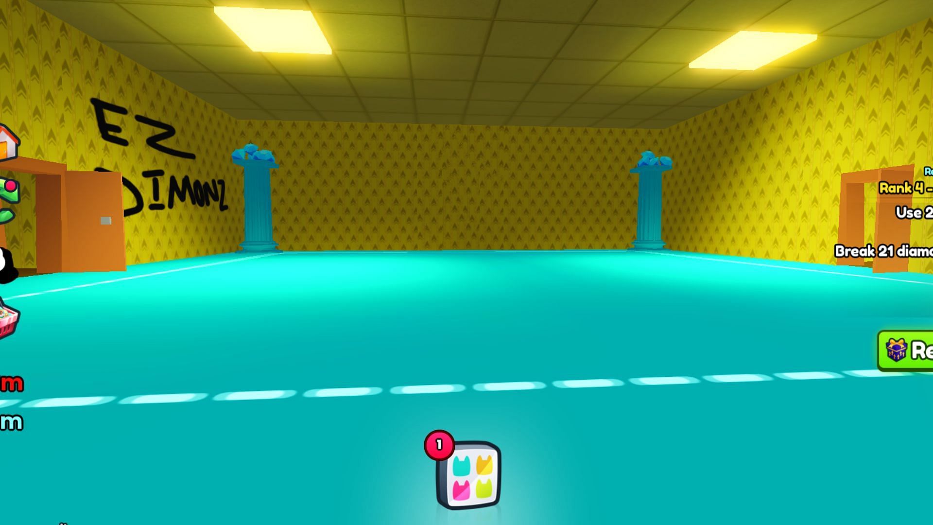 You can collect a significant amount of Diamonds in this room (Image via Roblox)