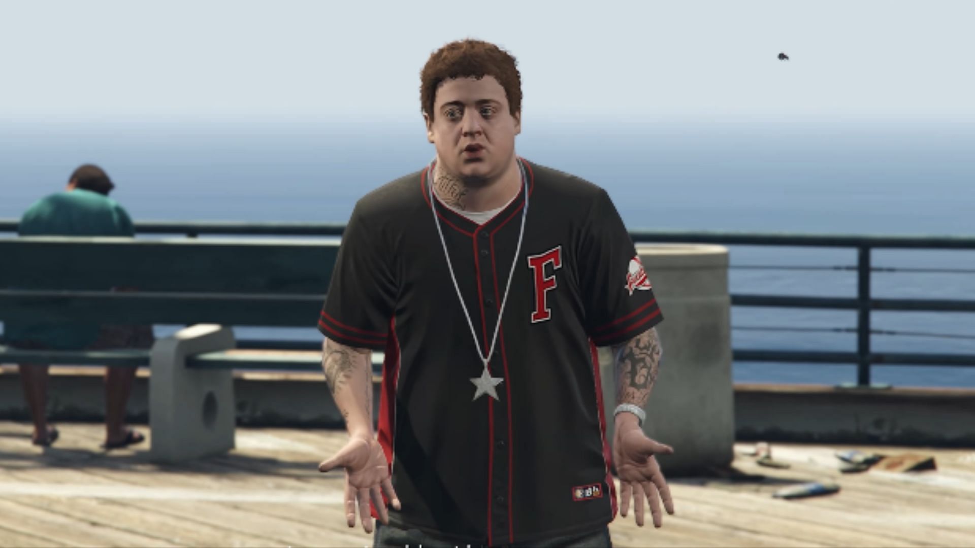 Jimmy at the Del Perro Pier (Image via YouTube/GTA Series Videos)