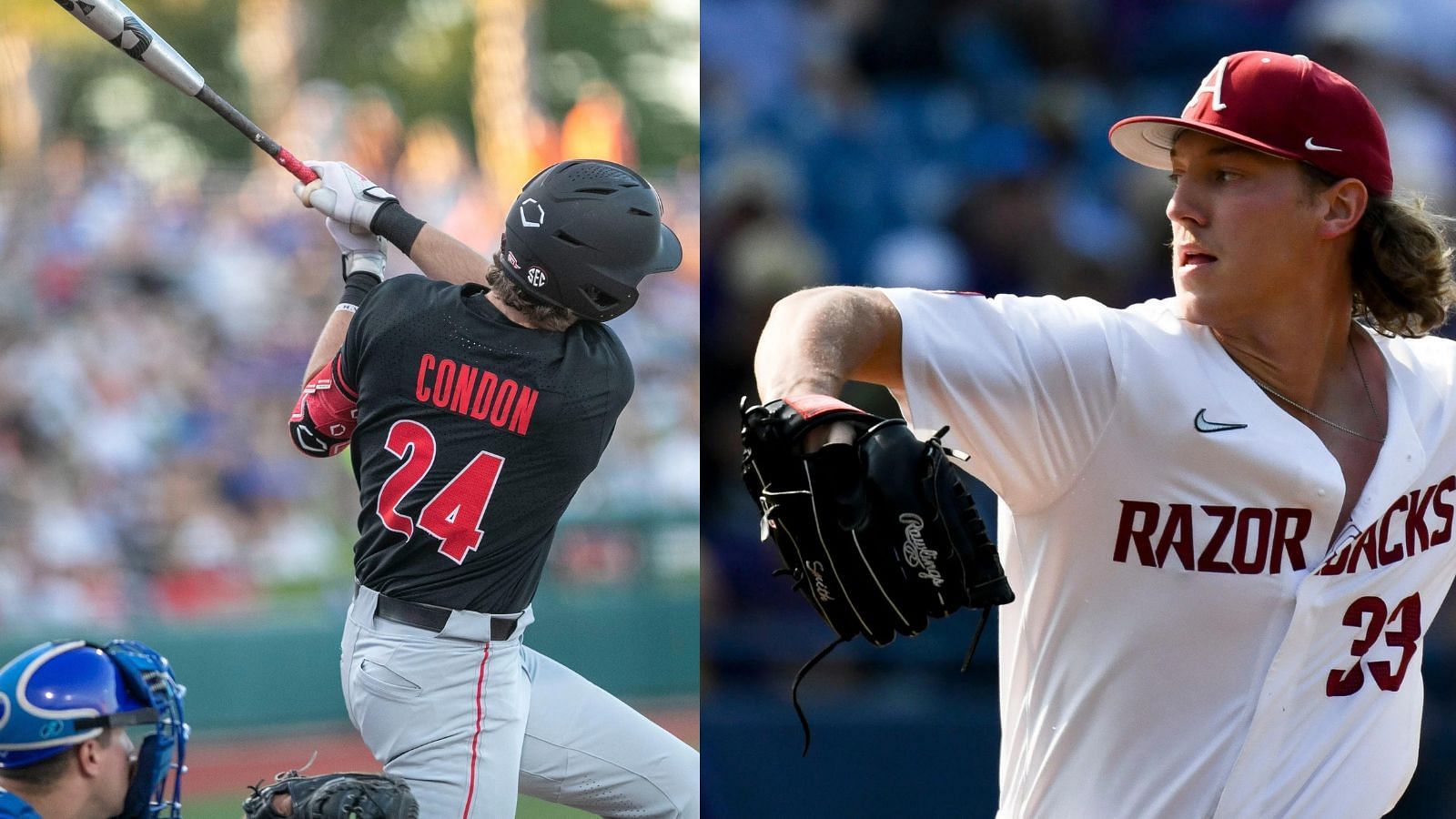 Georgia outfielder Charlie Condon and Arkansas pitcher Hagen Smith are two of the most exciting players in college baseball in 2024.