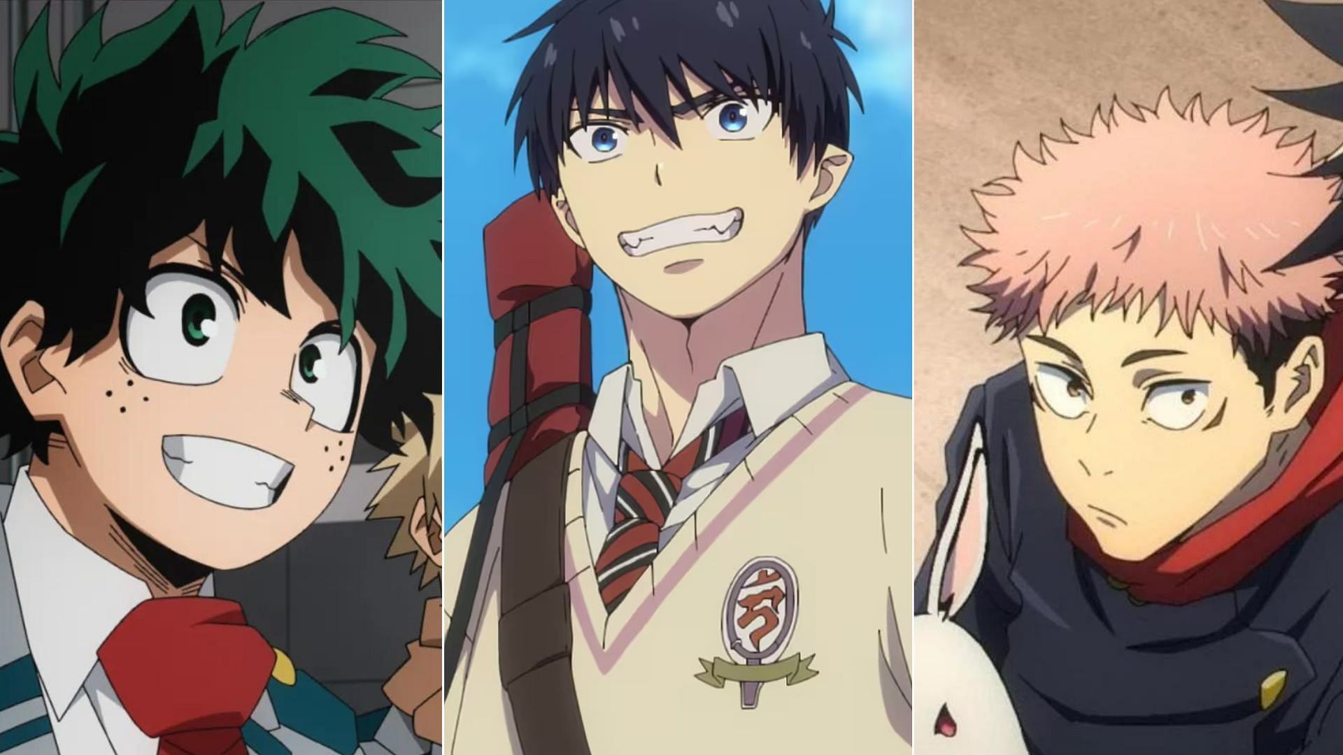 My Hero Academia, Blue Exorcist, Jujutsu Kaisen 