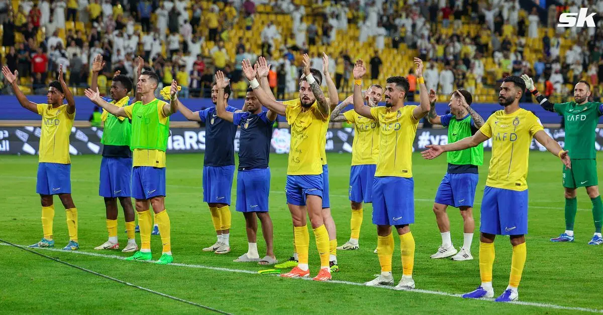 Fans react as Al-Nassr scrape past Al-Akhdoud with 3-2 win.