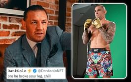 "So much for the sobriety" - Fans react as Conor McGregor takes six-word jab at Dustin Poirier's "tampax pants" ahead of UFC 302