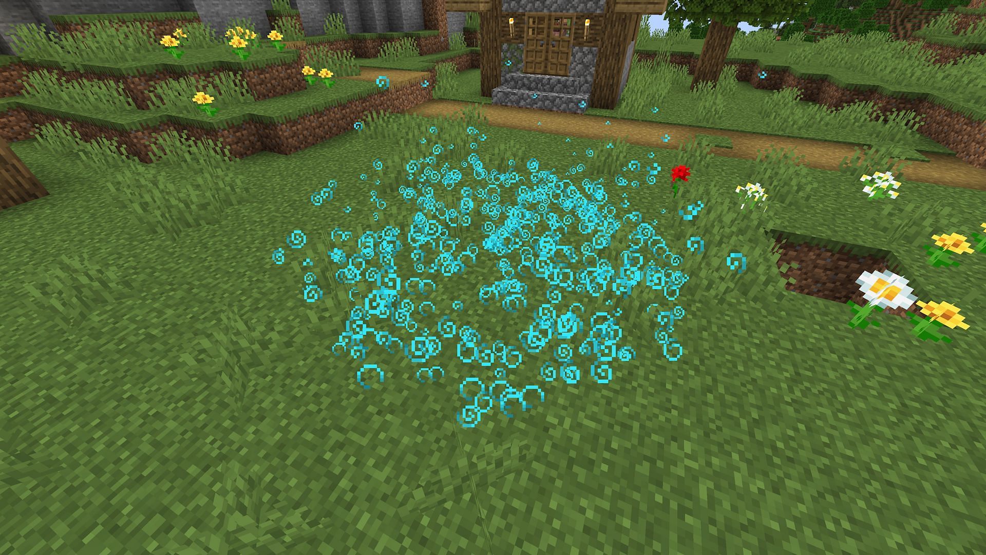 A lingering potion effect on the ground (Image via Mojang)