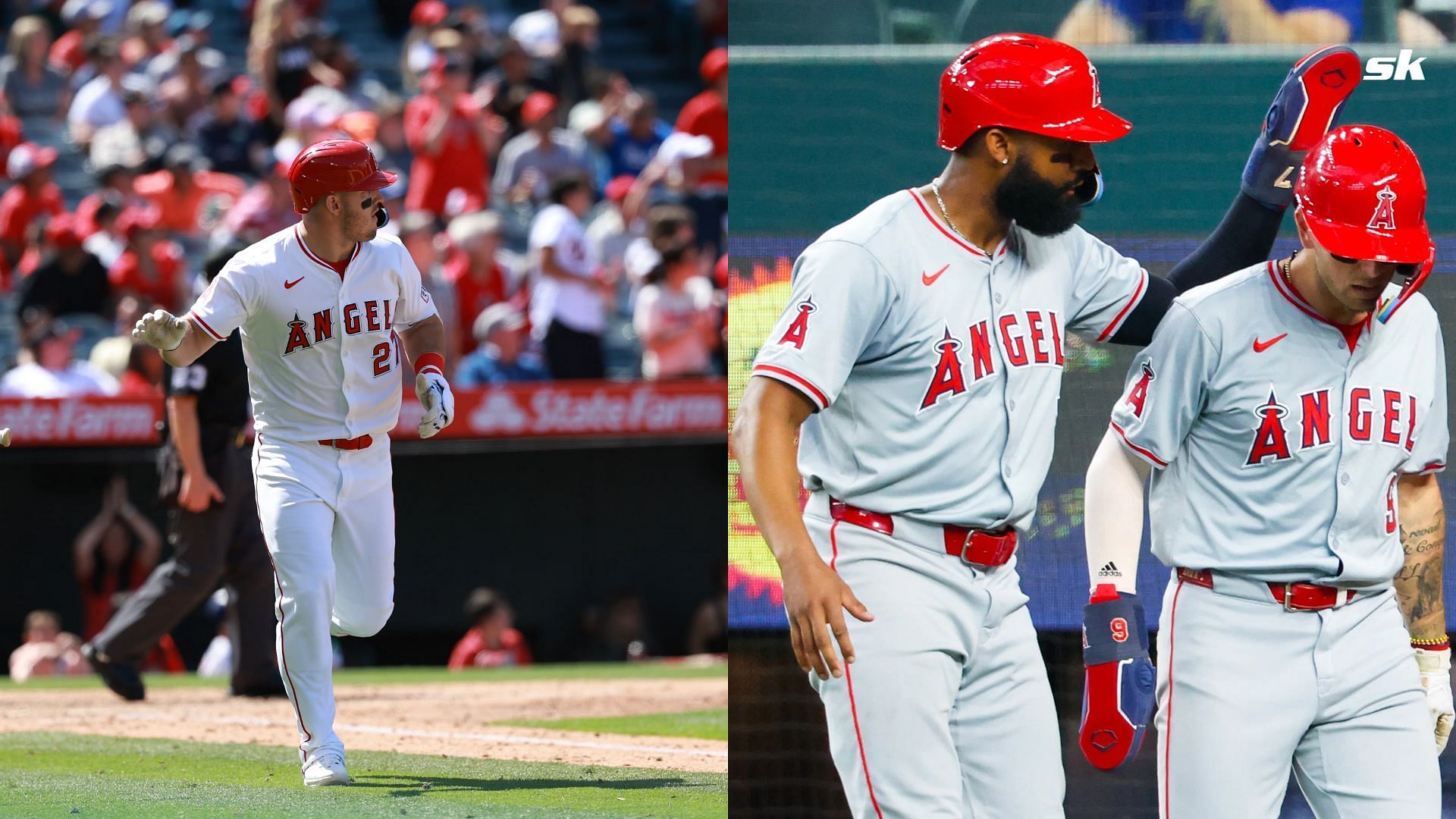 Los Angeles Angels Sluggers Mike Trout, Jo Adell, and Zach Neto