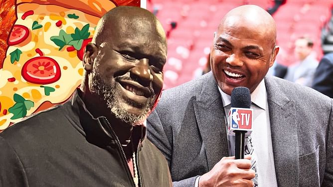 "You walked to get what? Pizza and quiet?" - Shaquille O'Neal ribs Charles Barkley for whining about Dallas' weather