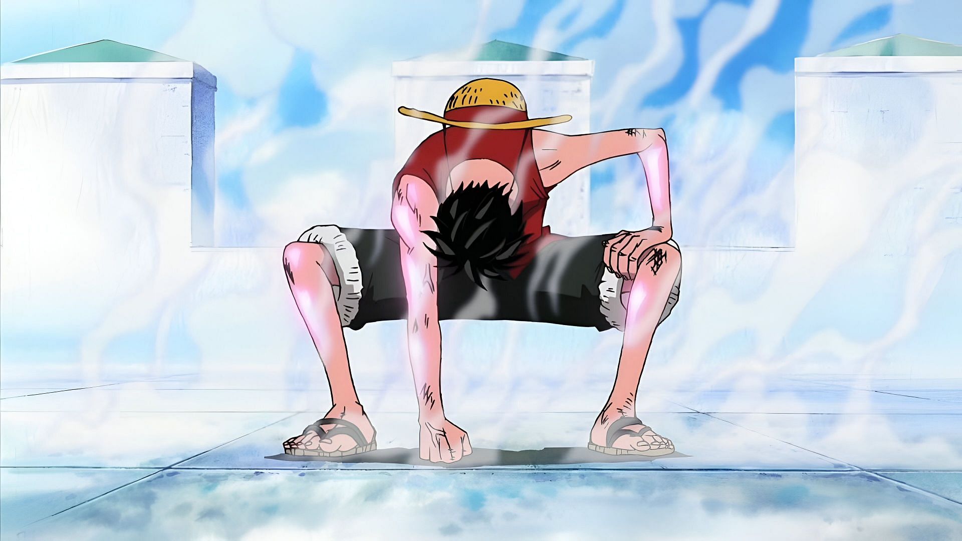 Monkey D Luffy Gear 2 as seen in the anime (Image via Toei Animation)