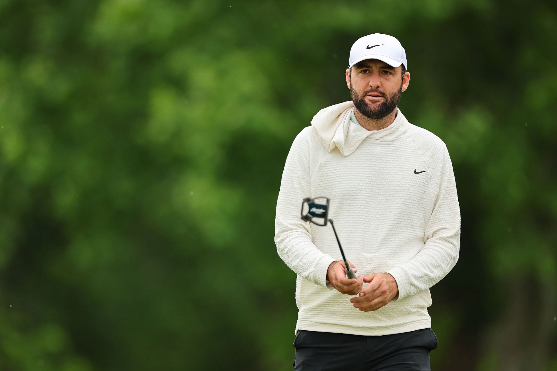 Scottie Scheffler during practice ahead of the 2024 PGA Championship.