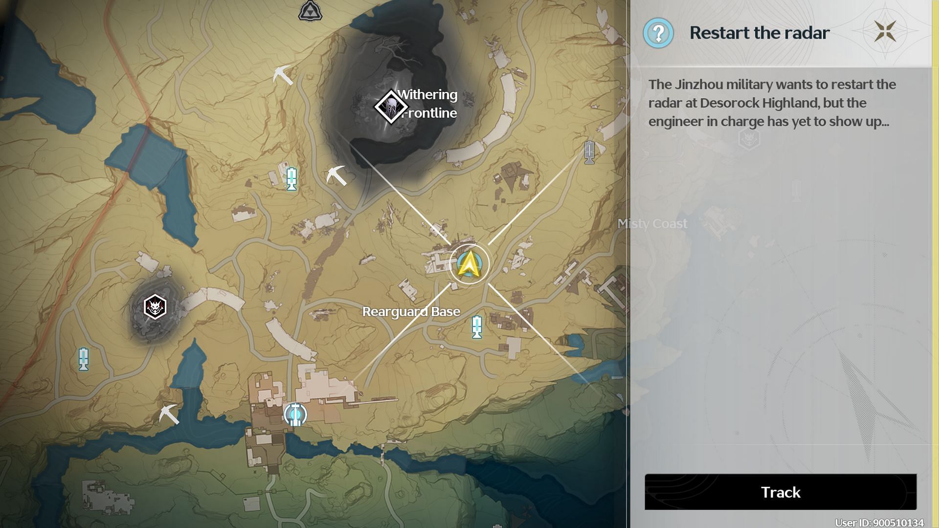 Restart the radar quest location (Image via Kuro Games)