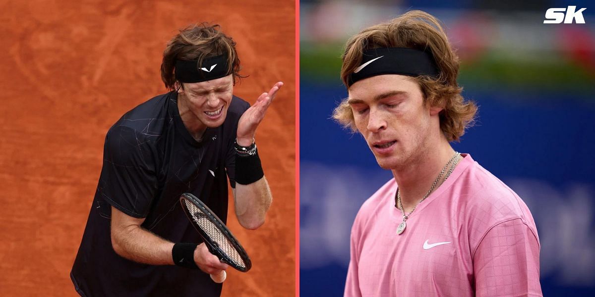 Fans were concerned after seeing Andrey Rublev have multiple angry outbursts during his shock French Open third-round loss to Matteo Arnaldi (Source: Getty Images)